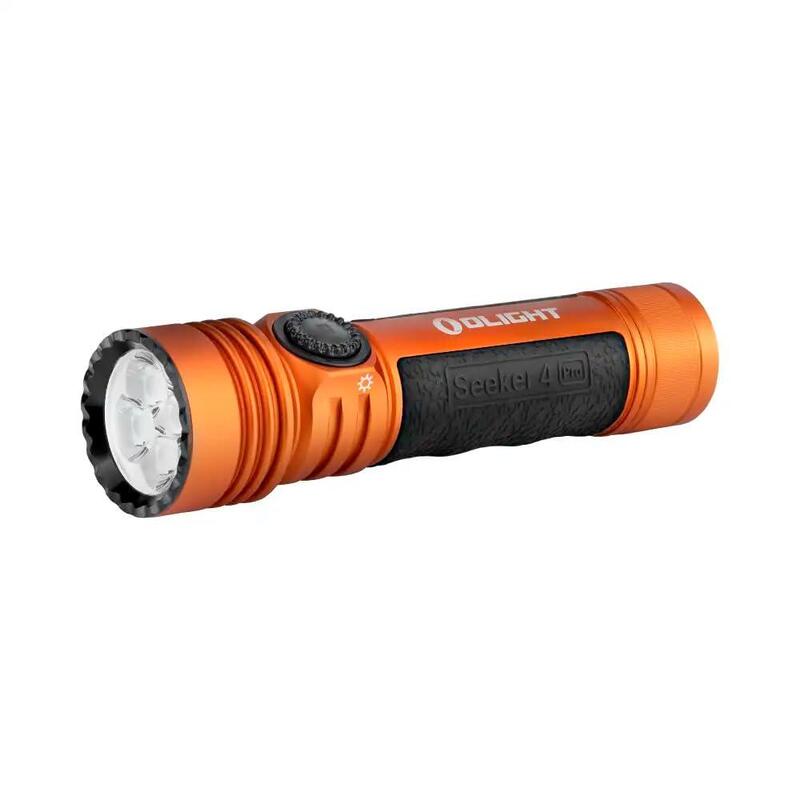 Olight Seeker 4 Pro, Linterna LED 260M Range 4600 Lm And 16895 Cd Orange Cw)