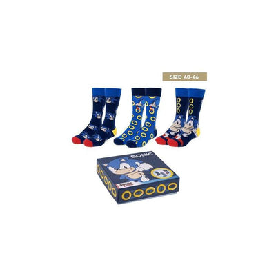 Pack Socks 3 Pieces Sonic Size 40 46 — image 1