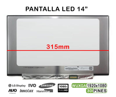 Screen LED Matte 14 Laptop Lenovo Chromebook E41 Ideapad S340 V14 Yoga 710 315MM FHD 30 Pines — image 1