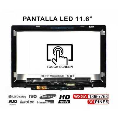 Screen LED Touchscreen With Frame 11.6 Laptop Lenovo Chromebook 300E 2ND Gen 81QC Mtk With G-sensor — image 1