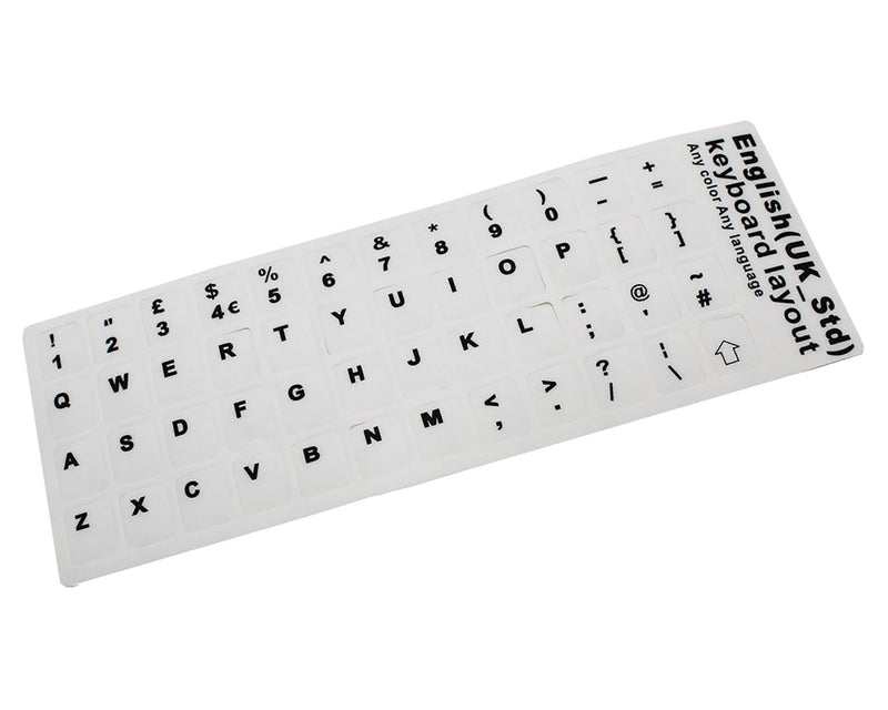 Sticker Convertir Keyboard Idioma English White