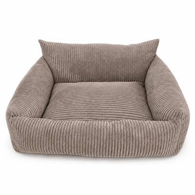 Lodie Corduroy Memory Foam Dog Sofa – Hazelnut Taupe, S