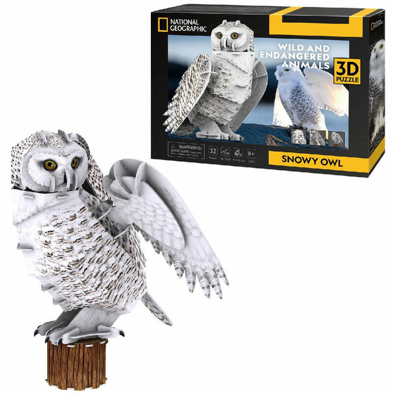Puzzle 3D Puchacz Sniezny