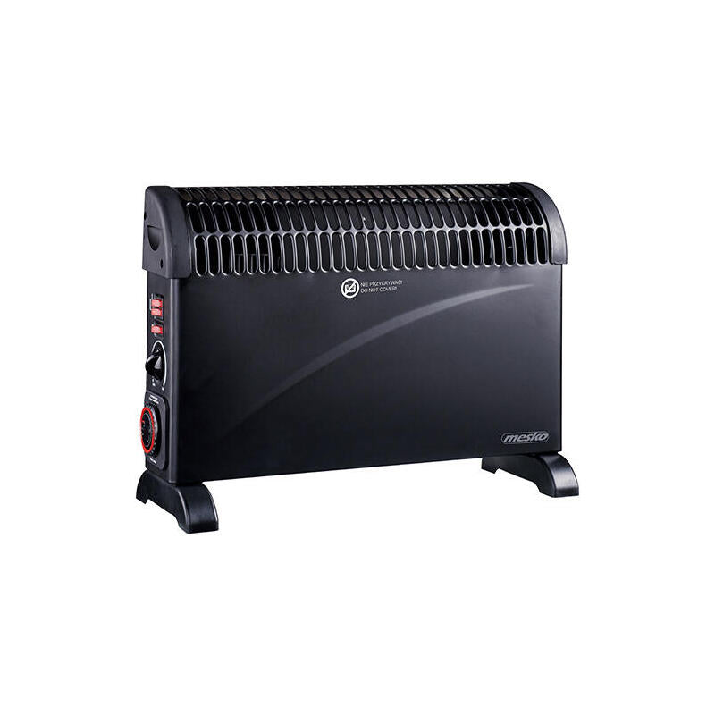 Mesko Radiator Ms 7741B Convector Heater With Timer And Turbo Fan, 3 Heating Powers: 750W-1250W-2000W, Black