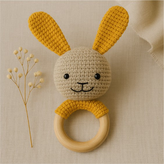 Rattle Bunny - Yellow
