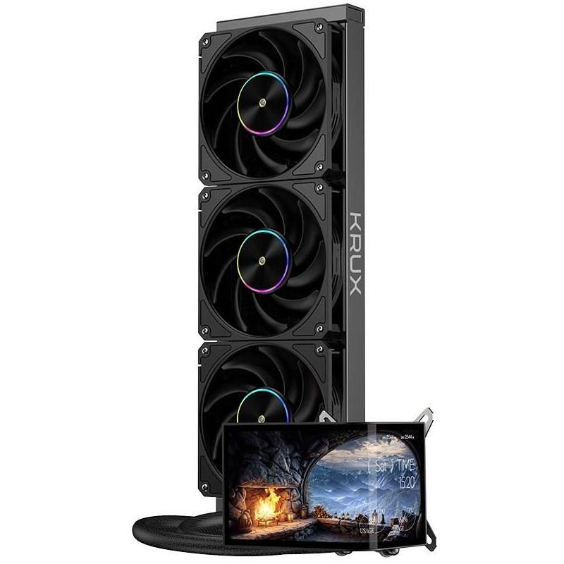 Krux Refrigeración Liquida CPU Hydroarc 360 Aio - CPU IPS 6,8 120 Hz, 3 Fans ARGB PWM 120MM, Radiator 360M