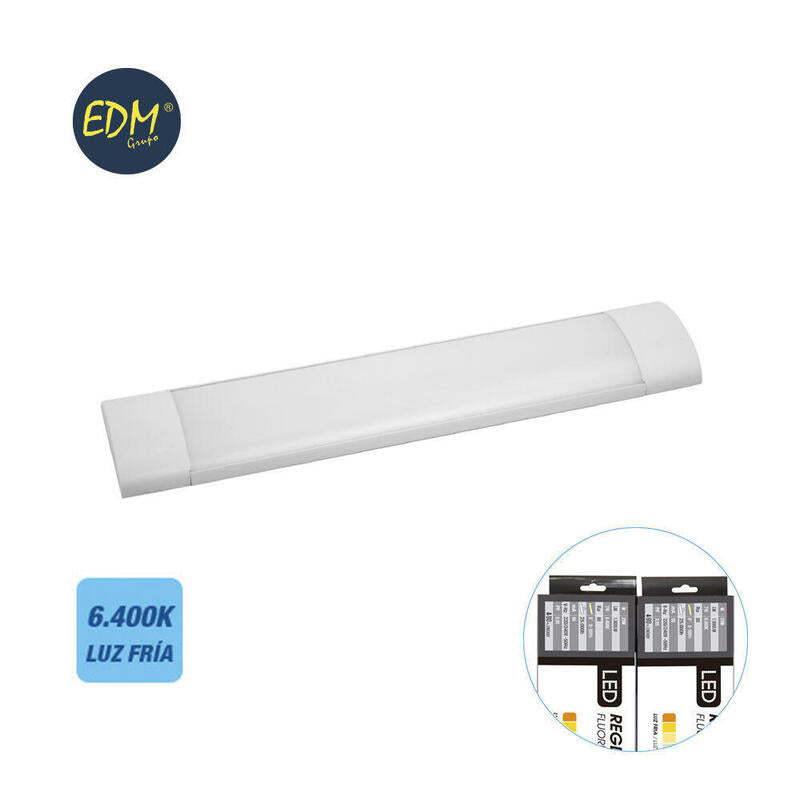 EDM Power Strip Electronica LED 25W 6400K Light Fria 2000LM 12X61X3,1CM