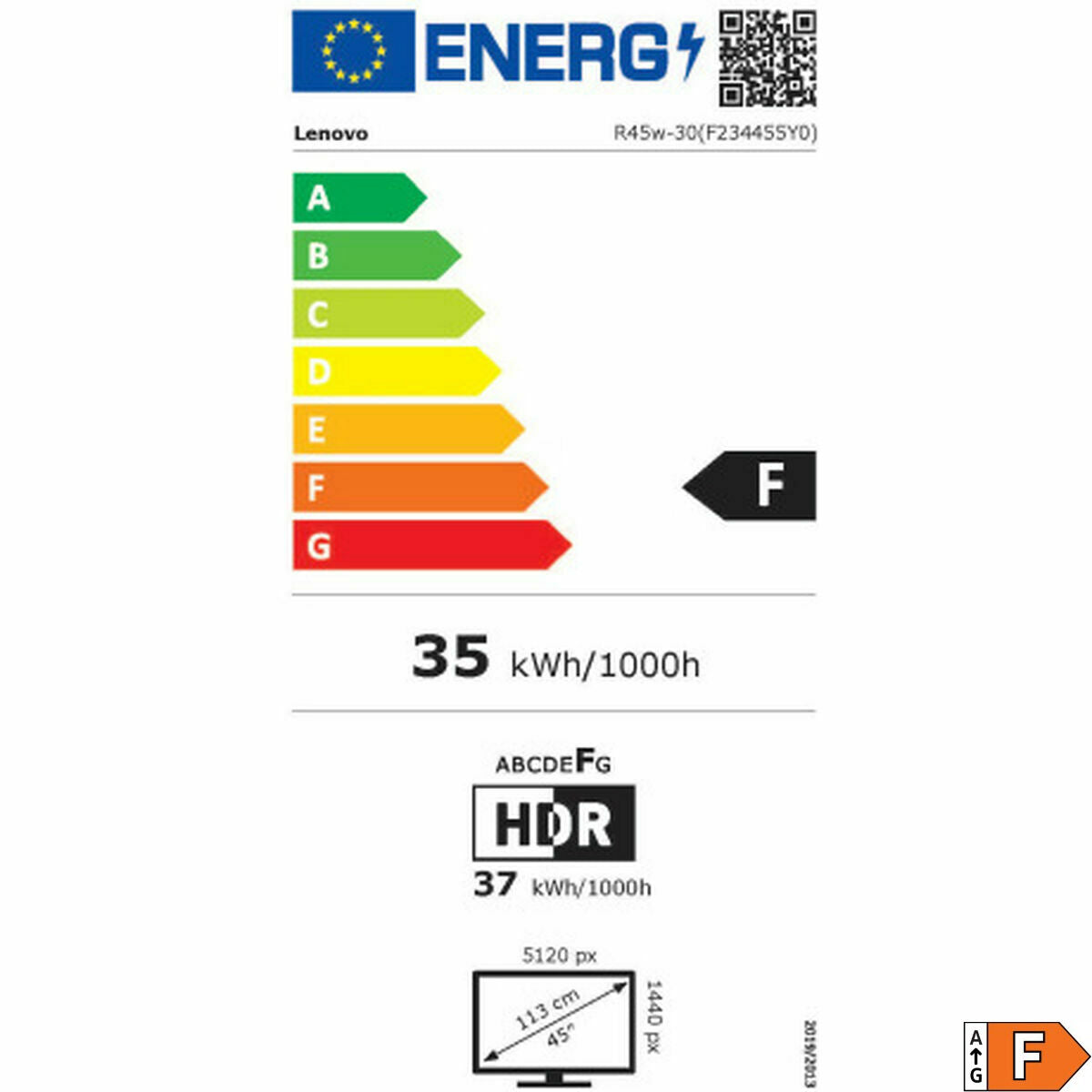 Lenovo Monitor Lenovo 67B1Gac3Eu 44,5" 4K Ultra Hd