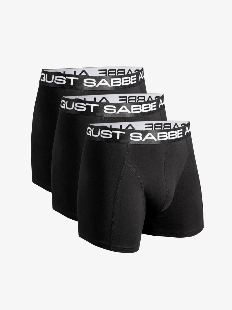 Men’s Daily Cotton Boxer Briefs Black – 6-Pack