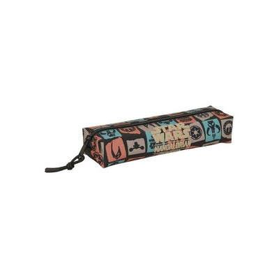 Safta Mandalorian And Grogu Portatodo Rectangular - Rubber Elastica Rear - Zip - 22X4X7CM - Black — image 1