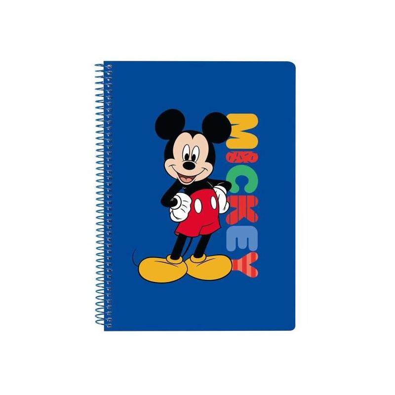 Safta Mickey Mouse Today Libreta With Espiral - Formato Cuarto - 80 Hojas Paper 80G/M2 - Cuadriculas 4X4MM - C