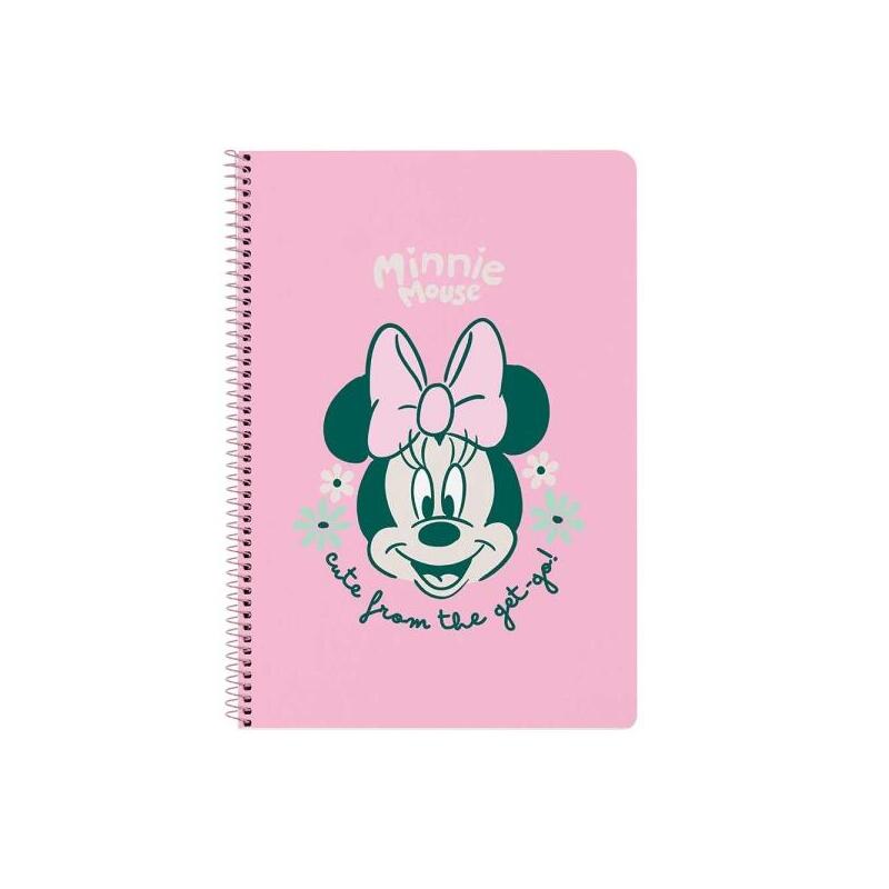 Safta Minnie Mouse Minty Libreta With Espiral - Formato Folio - 80 Hojas Paper 80G/M2 - Cuadriculas 4X4MM - Co