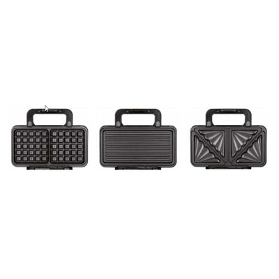 Mpm Sandwichera - MOP-43M, Sandwichera 3 1, Gofrera Belga, Grill-plancha, Trays Intercambiables, Placas Antiad — image 1
