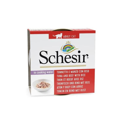 Schesir In Cooking Water Tuna With Beef And Rice - Comida Húmeda Gatos - 85G — image 1