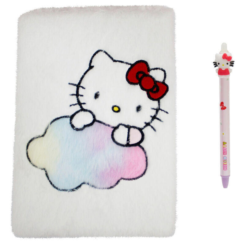 Set Notebook Plush Toy + Pen Hello Kitty