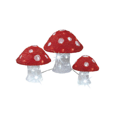 Set Of 3 Figuras Champiñon Acrilico Outdoor 25CM/20CM/18CM — image 1