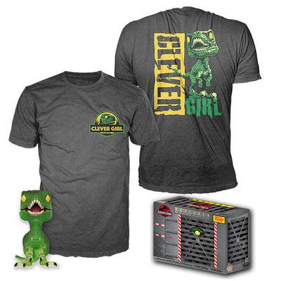 Set Figure Pop & Tee Jurassic Park Velociraptor Exclusive Size M — image 1