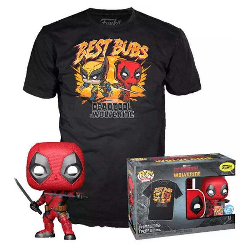Set Figure Pop & Tee Marvel Deadpool & Wolverine Size XL
