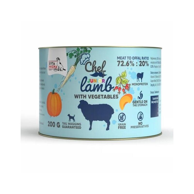 Syta Micha Chef Junior Lamb With Vegetables Mono - Comida Húmeda Perros - 200G