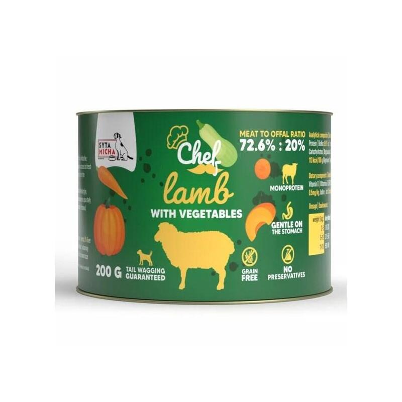 Syta Micha Chef Lamb With Vegetables Mono - Comida Húmeda Perros - 200G