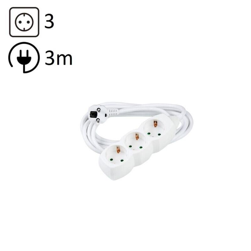 Technik Power Strip Power 3 Plugs 3,0M 16A White