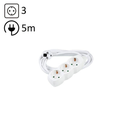 Technik Power Strip Power 3 Plugs 5,0M 16A White — image 1