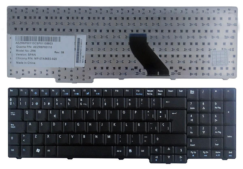 Keyboard Laptop Emachines E528 E728 ZK2 AEZK2P00010 9J.N8782.R0S