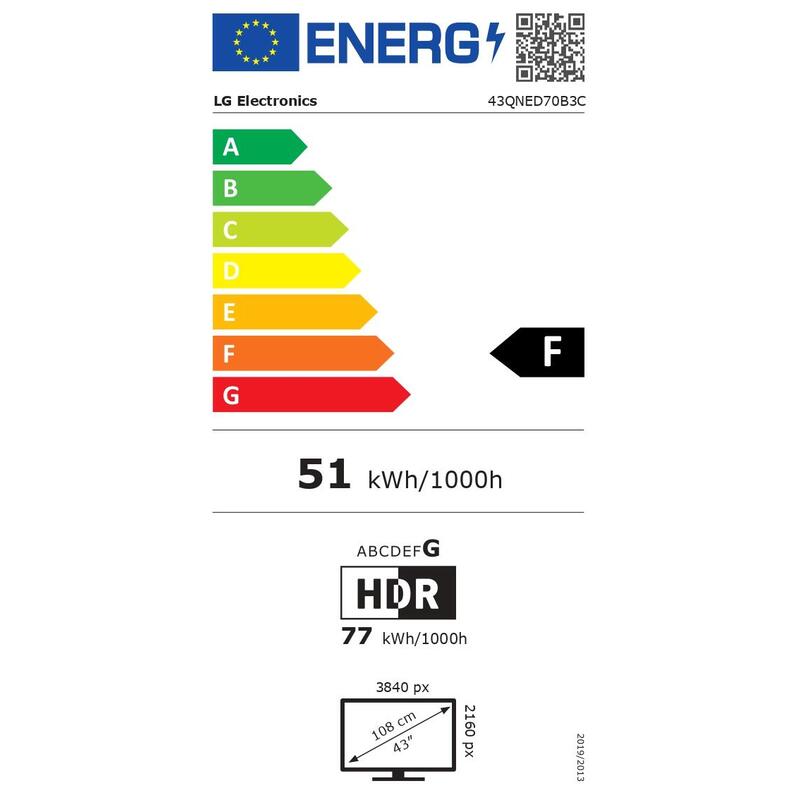 LG TV 43QNED70B3C 43 (109CM) 4K Qned Smart TV