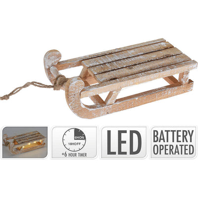 Trineo Decoración Led, White Cálido, a Batteries — image 1