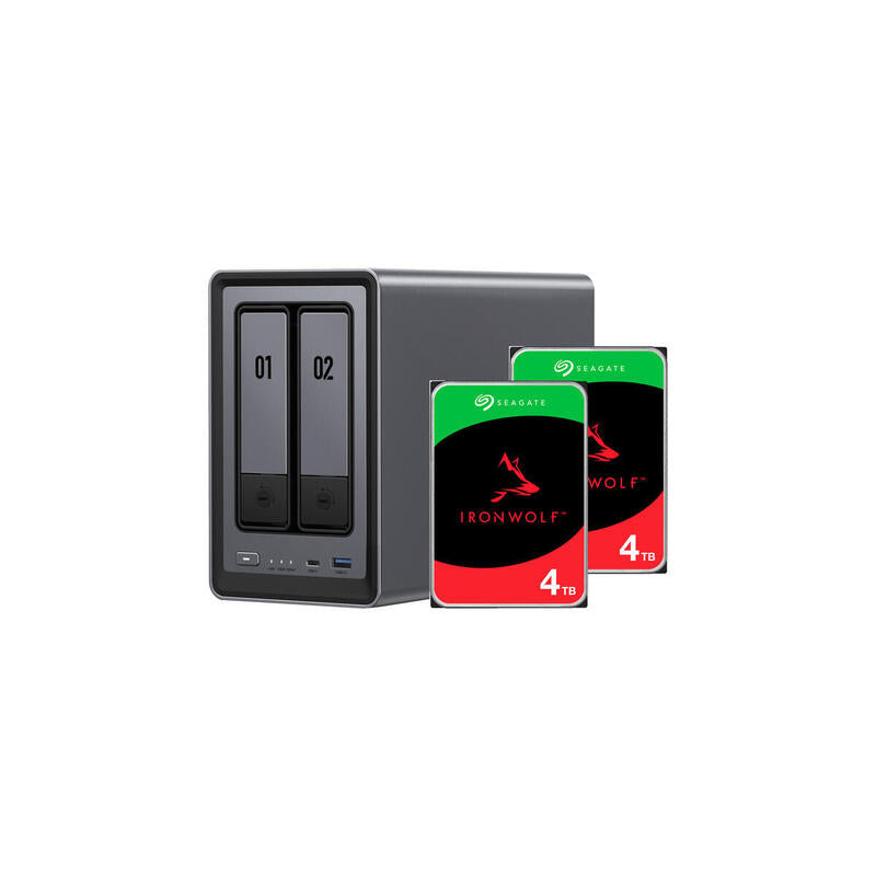 UGREEN DXP2800 + 2X 4TB Seagate Ironwolf HDD Bundle UGRSEA2