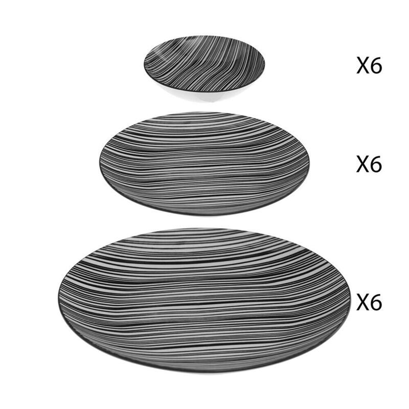 Tableware 18 Pieces Model Bohemia Zèbre