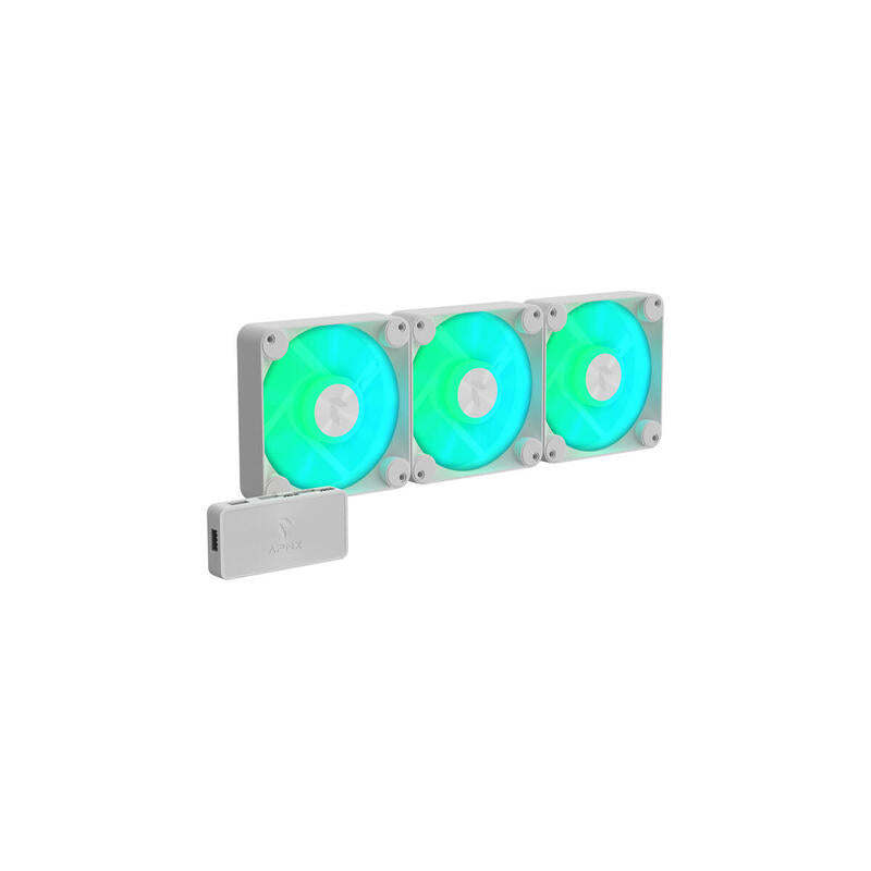Apnx Fan PC FP1-120-3 Pack, White Paquete 3, 120MM APF3-PF11257.21