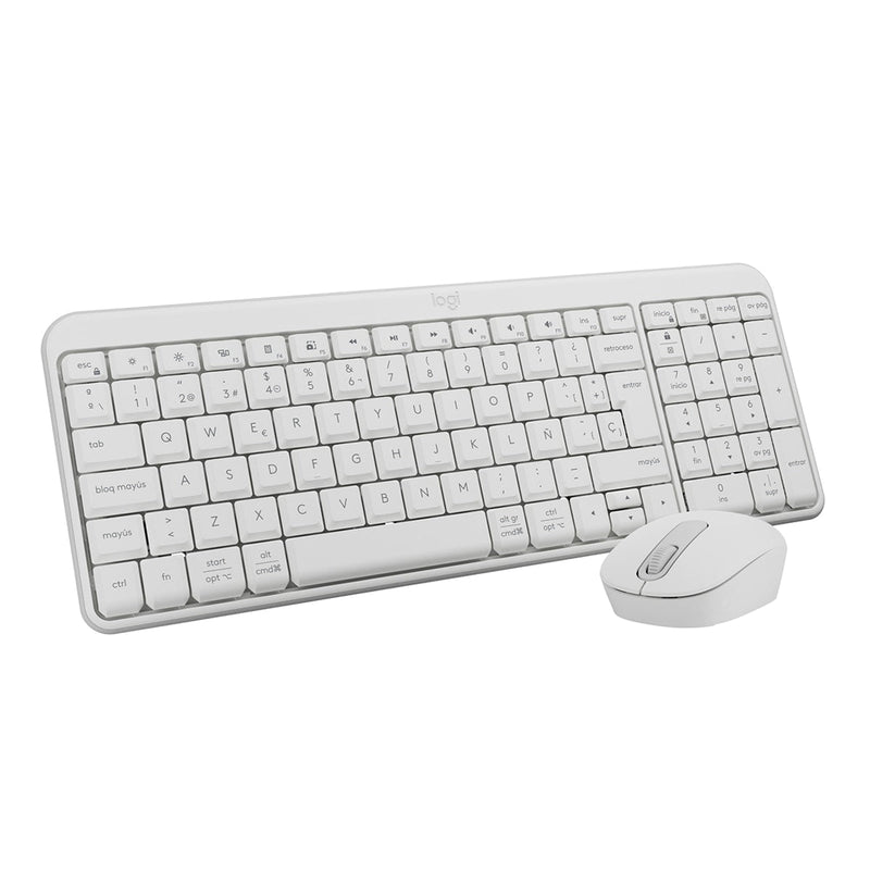 Logitech Keyboard Spanish + Mouse MK250 Bluetooth White 920-013544